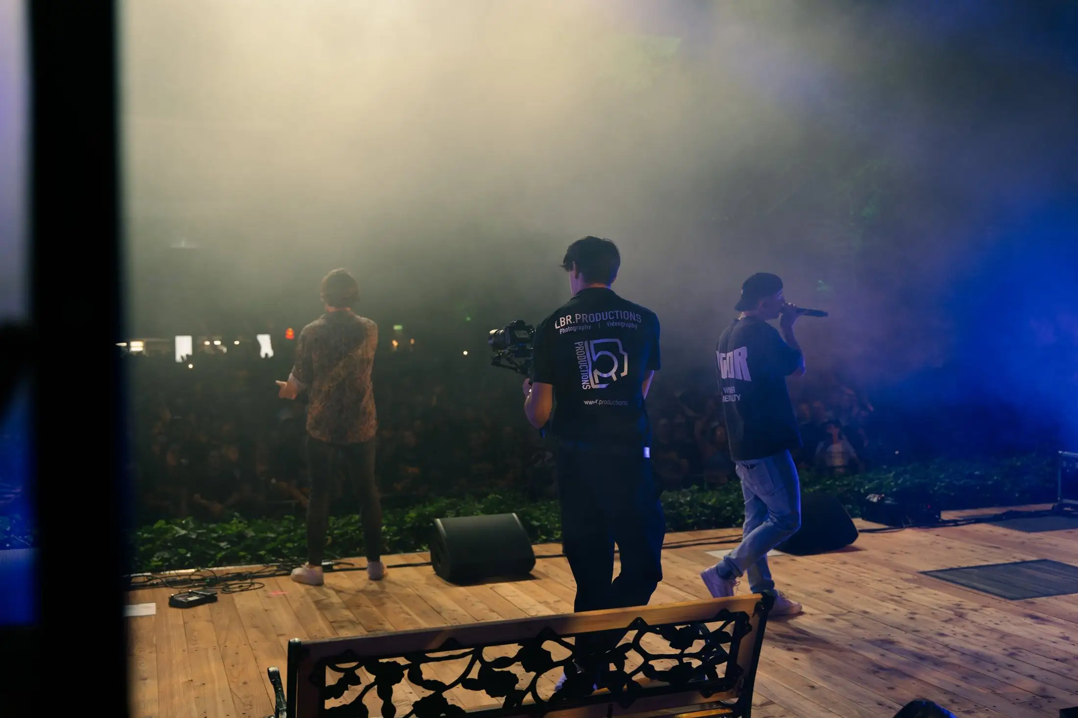 Kamerateam von LBR Productions bei einem Eventfilm auf der Bühne