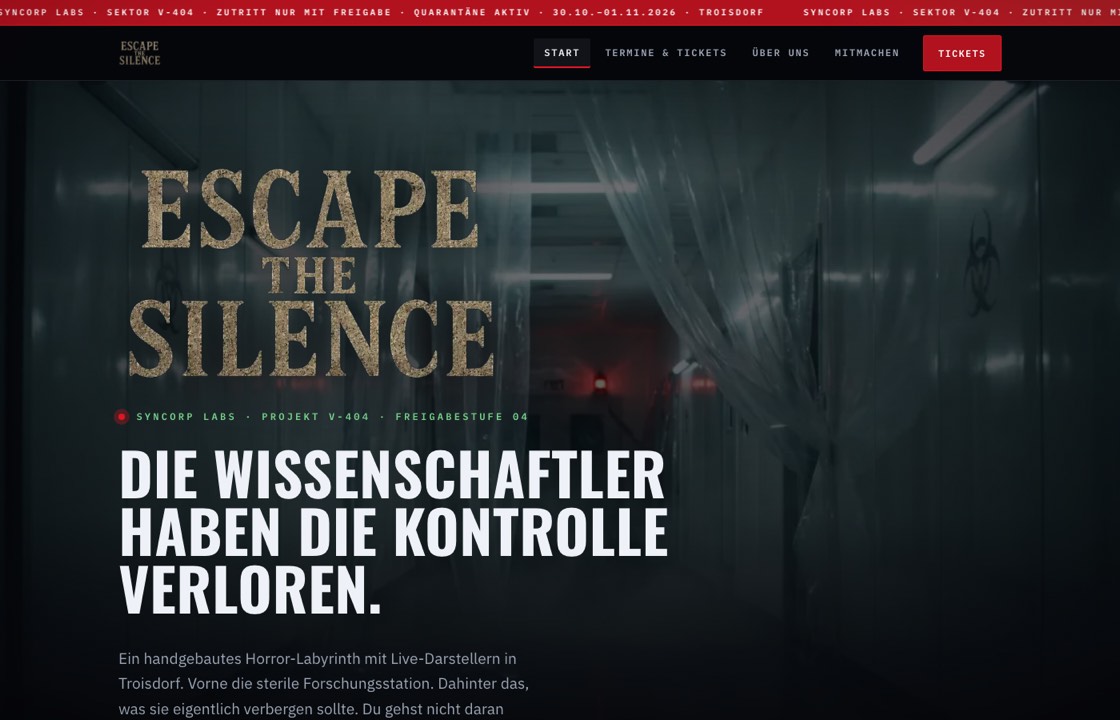 Website Escape the Silence