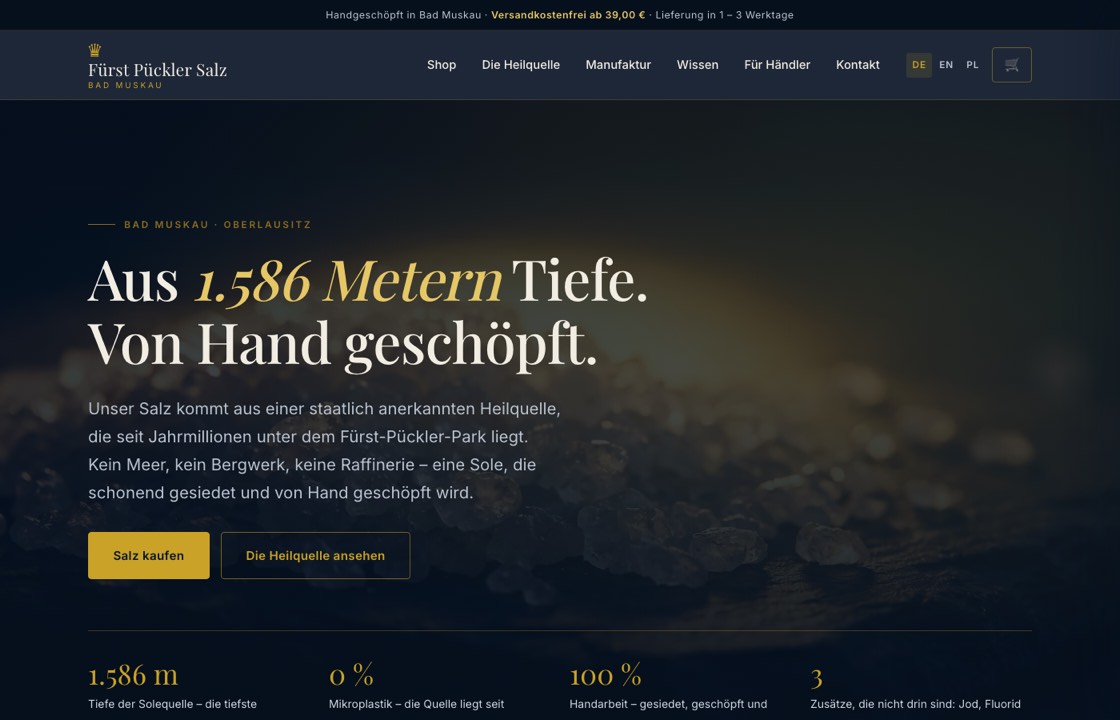 Website Fürst Pückler Salz